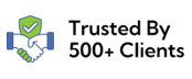 Trusted by 500+ clients logo