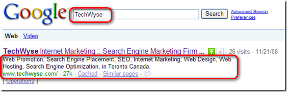 Searching TechWyse The Old Way