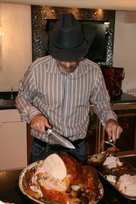 Carving our Thanksgiving Turkey