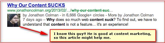 Authorship Snippet Preview