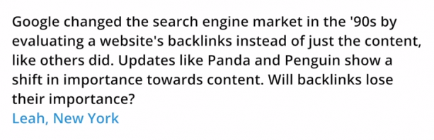 matt cutts question