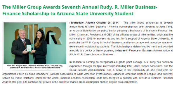 The Miller Group Scholarship