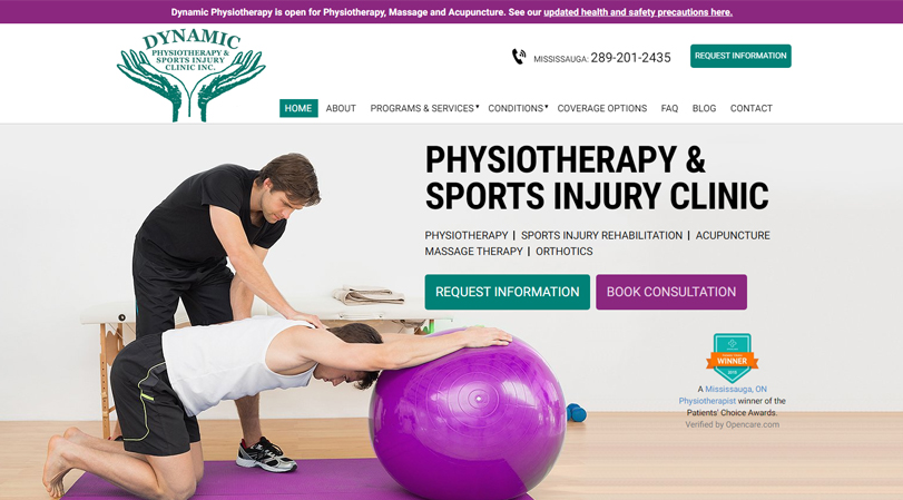 Dynamic Physiotherapy & Sports Injury Clinic Inc Desktop