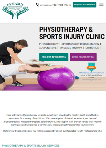 Dynamic Physiotherapy & Sports Injury Clinic Inc Tab
