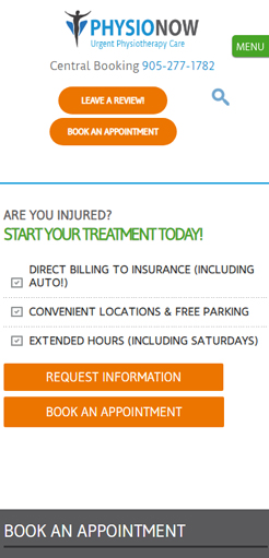 Physio Now Erin Mills Physiotherapy Clinic Mobile