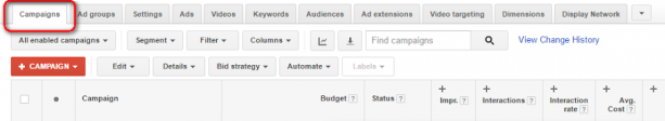 Campaigns Adwords Campaigns Adwords
