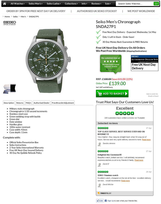 Express Watches case study
