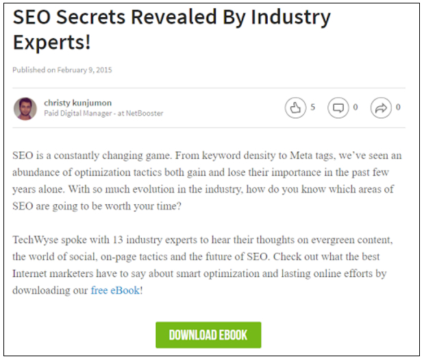 E-book: SEO secrets revealed by industry experts