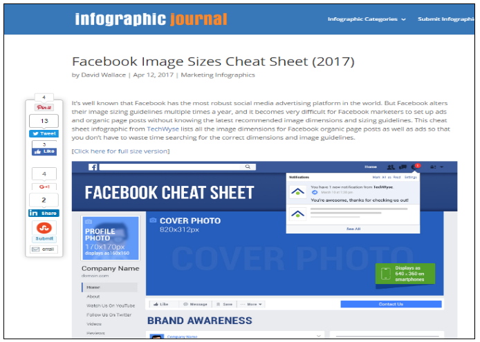 Infographic: Facebook Image Sizes Cheat Sheet