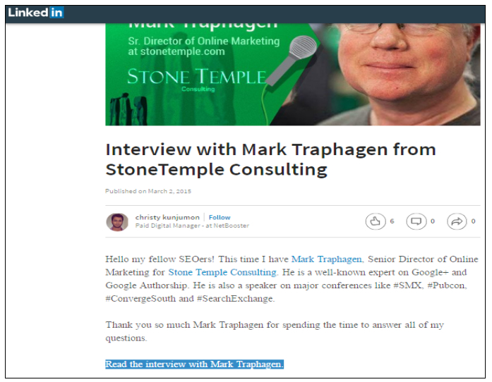 Interview with Mark Traphagen