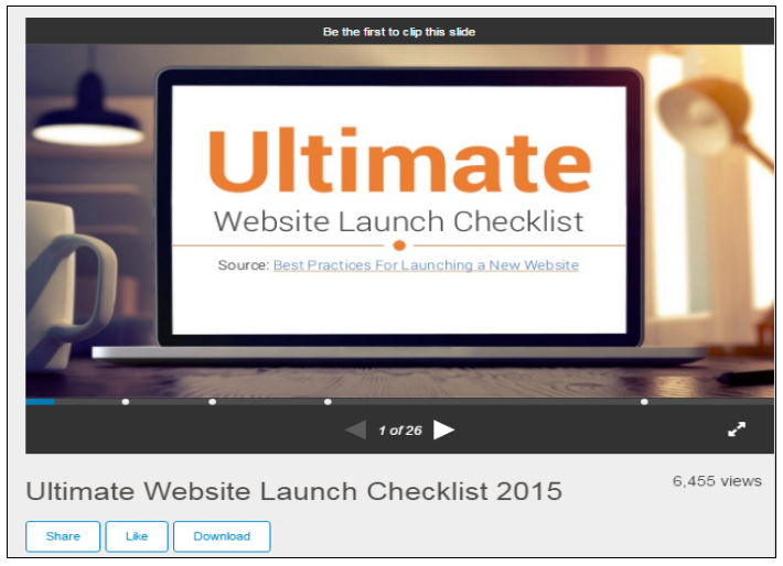 Slideshare: Ultimate website launch checklist