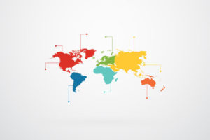 40972845 - world map continents infographic vector