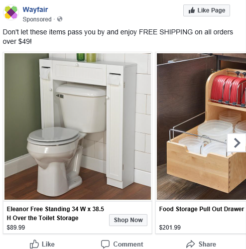 Wayfair-facebook Ad-Toilet seat