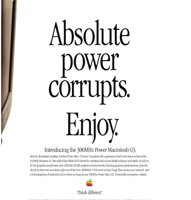 Apple -ad about corruption