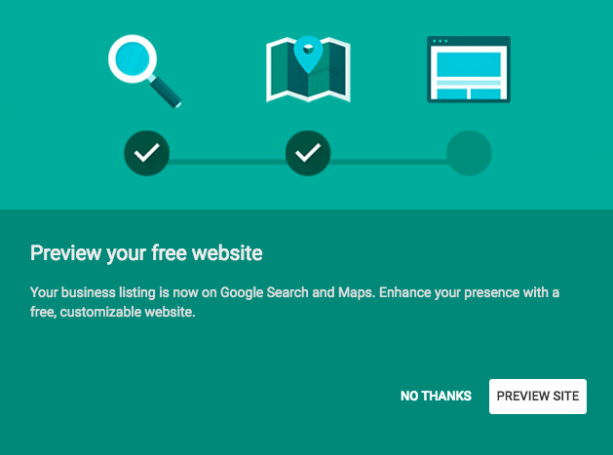 Google site for registering business