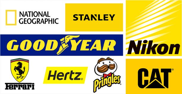 brands using color yellow to communicate passion