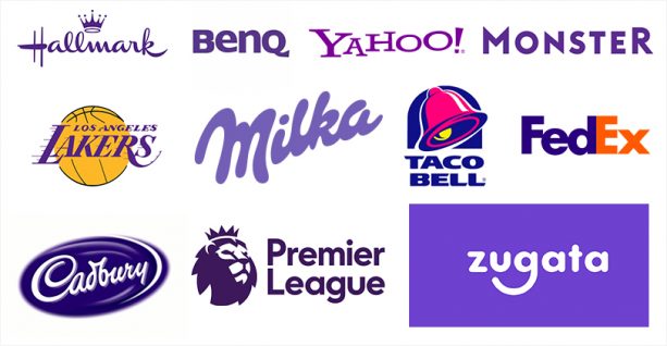Brands using purple to communicate brand message