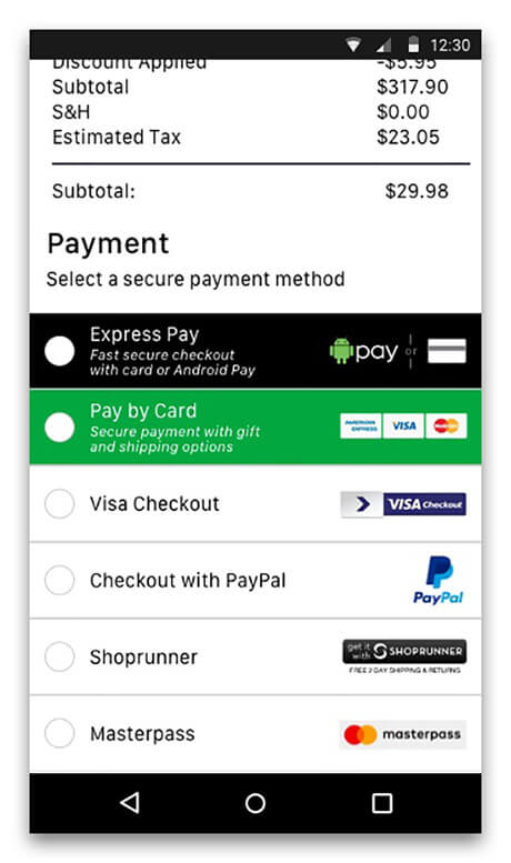 Digital Wallet Payment Options