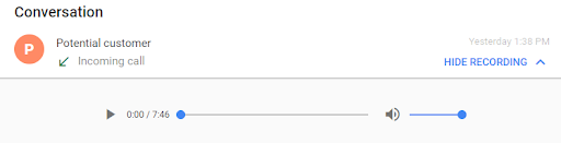 Recording calls via with Local Service Ads