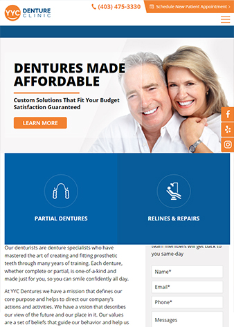 YYC Denture Clinic Tab