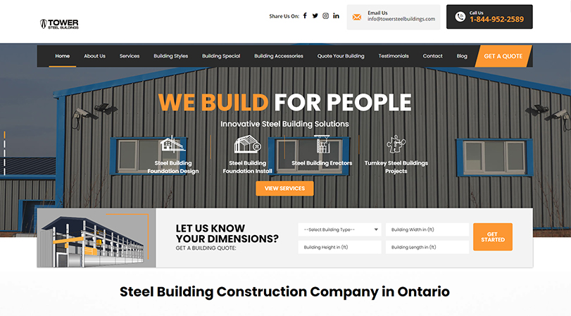 Tower Steel Buildings Desktop