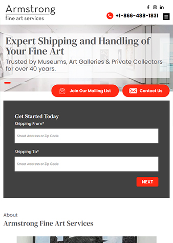 Armstrong Fine Arts Services Tab