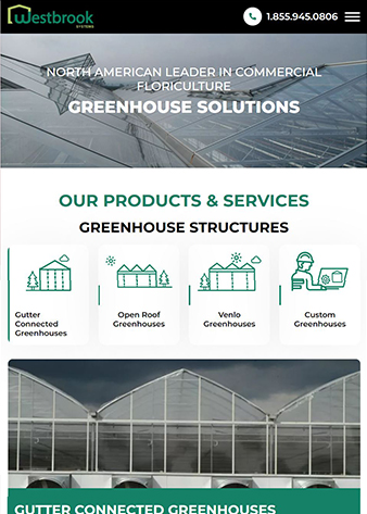 Westbrook Greenhouse Systems Tab