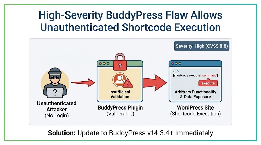 High-Severity BuddyPress Flaw Allows Unauthenticated Shortcode Execution