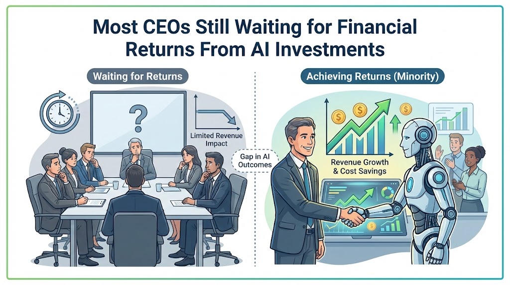 Most CEOs Still Waiting for Financial Returns From AI Investments