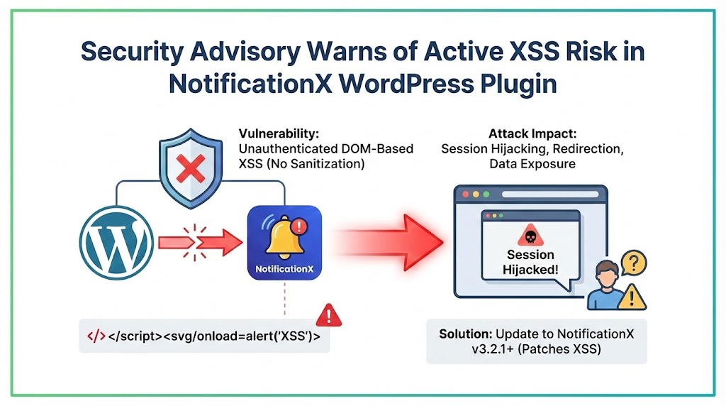 Security Advisory Warns of Active XSS Risk in NotificationX WordPress Plugin