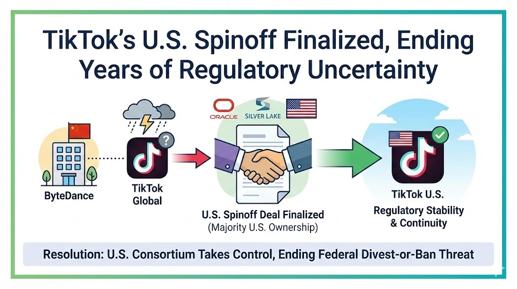 TikTok’s U.S. Spinoff Finalized, Ending Years of Regulatory Uncertainty