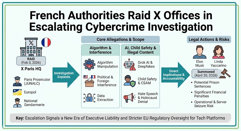 French Authorities Raid X Offices in Escalating Cybercrime Investigation