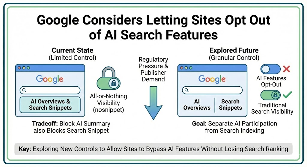 Google Considers Letting Sites Opt Out of AI Search Features