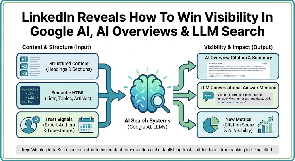 LinkedIn Reveals How To Win Visibility In Google AI, AI Overviews & LLM Search