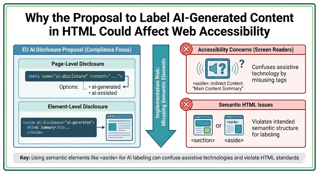 Why the Proposal to Label AI-Generated Content in HTML Could Affect Web Accessibility