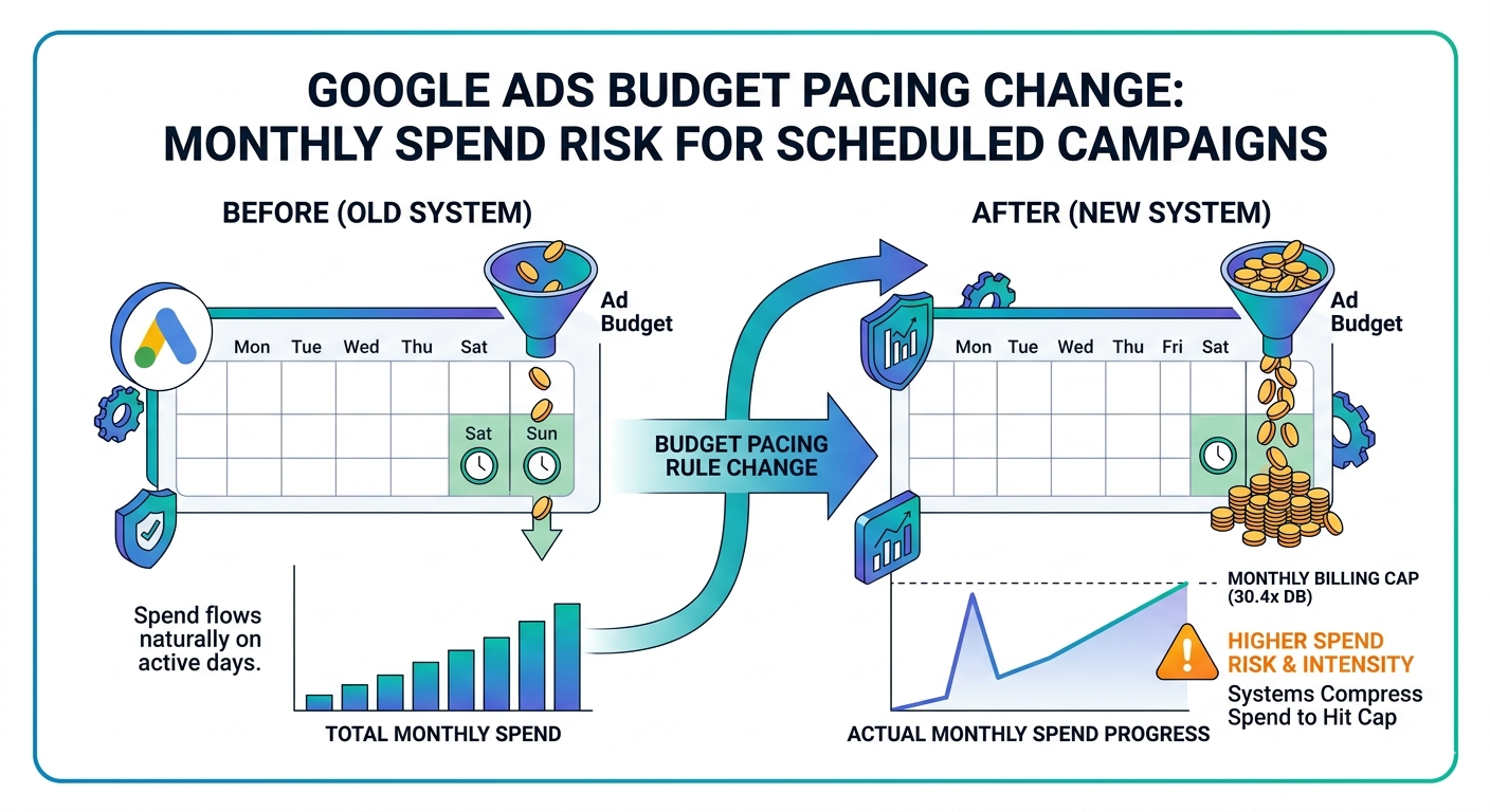 Google Ads Changes Budget Pacing for Scheduled Campaigns, Raising Monthly Spend Risk for Restricted Ad Schedules