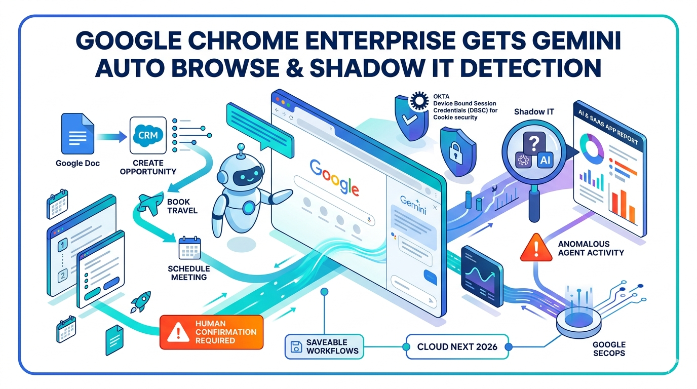 Google Brings Gemini-Powered Auto Browse and Shadow IT Detection to Chrome Enterprise