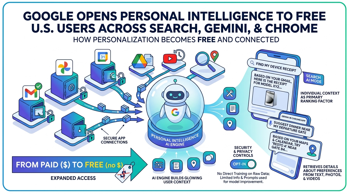 Google Personal Intelligence Now Free To US Users