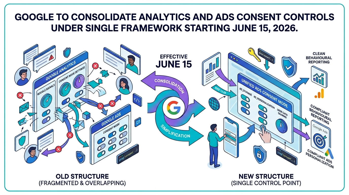 Google to Consolidate Analytics and Ads Consent Controls Under Single Framework Starting June 15