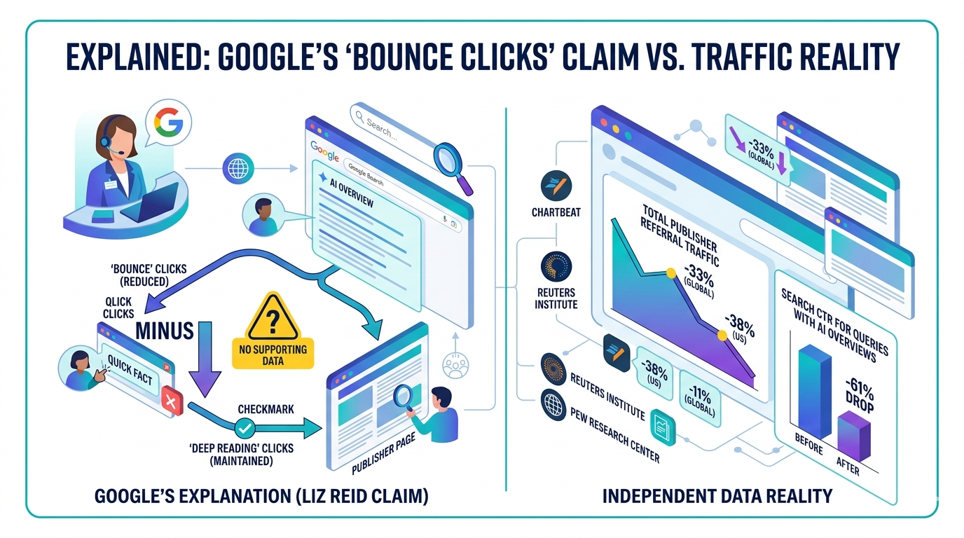 Google's Liz Reid Repeats Bounce Clicks Argument on Bloomberg