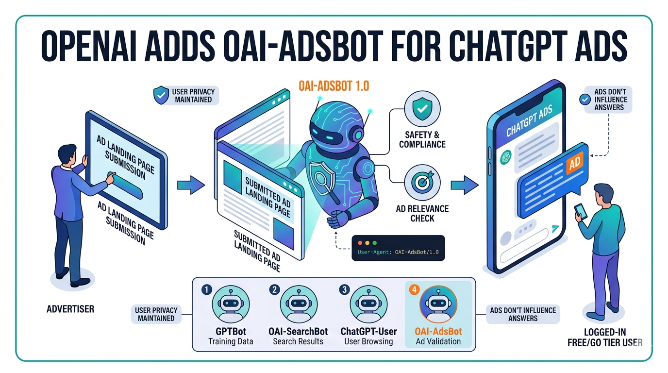 OpenAI Adds OAI-AdsBot to Crawler Documentation as ChatGPT Ad Program Expands