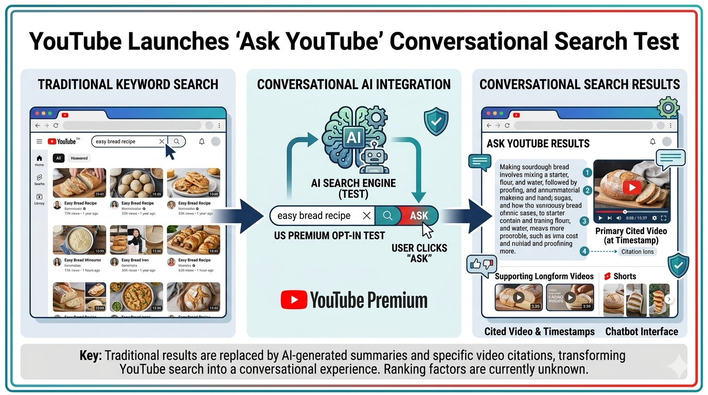 YouTube Launches 'Ask YouTube' Conversational Search Test for US Premium Subscribers