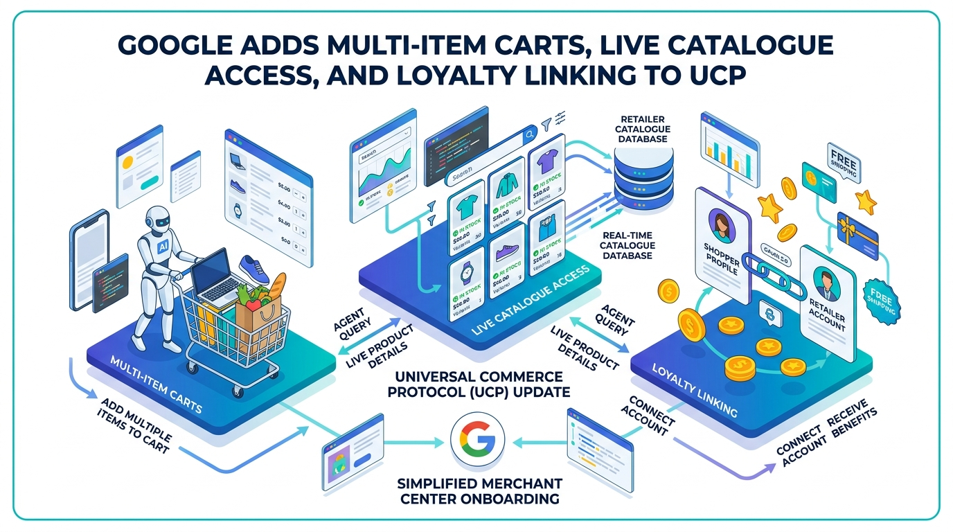 Google Adds Multi-Item Carts, Live Catalogue Access, and Loyalty Linking to Universal Commerce Protocol