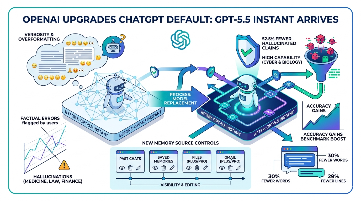 OpenAI Launches GPT-5.5 Instant as ChatGPT Default