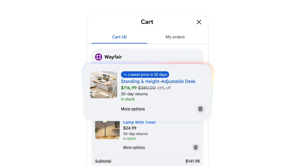 Universal Cart is an intelligent shopping cart and your new hub for shopping on Google.