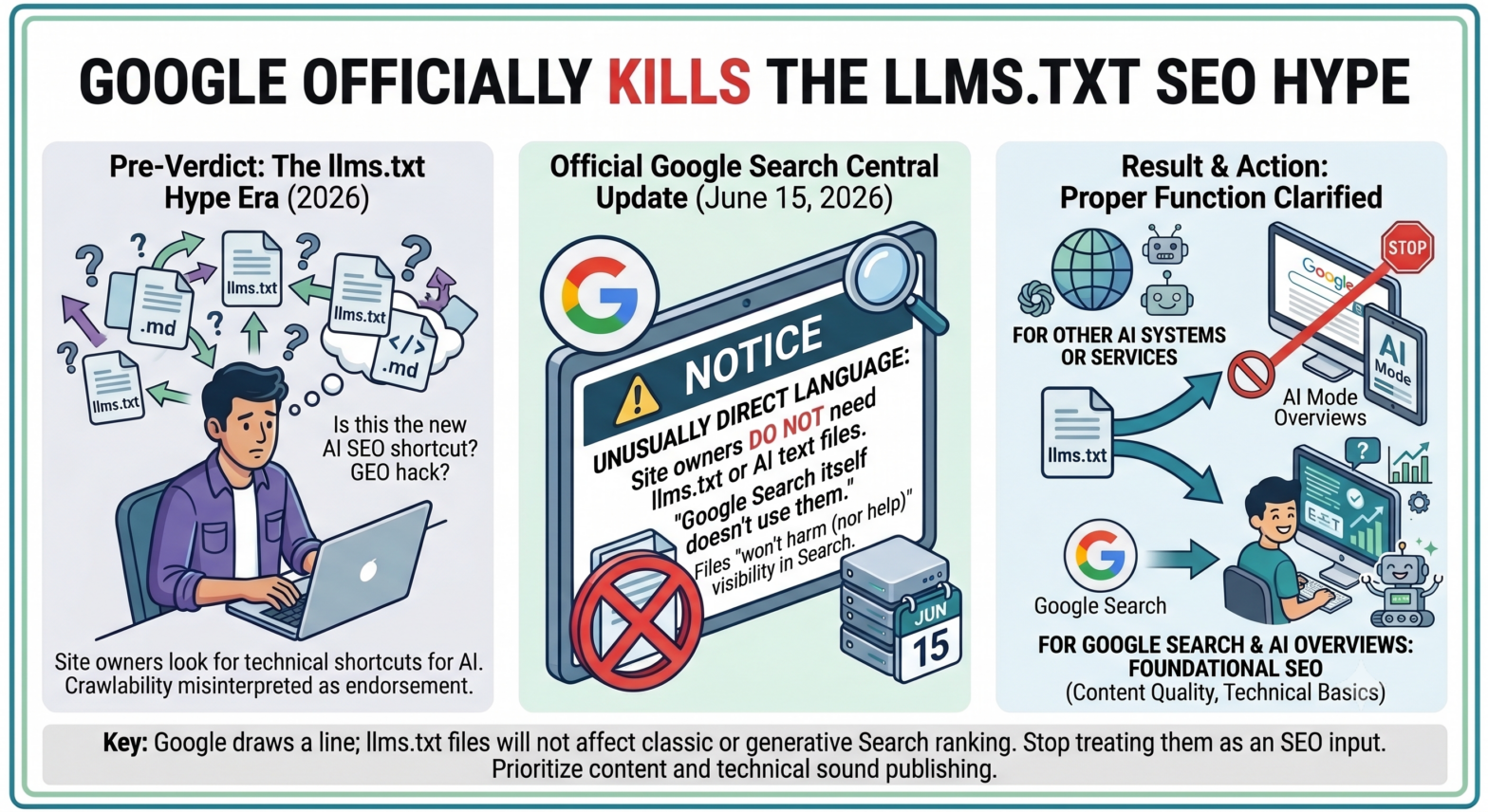 The llms.txt debate got an answer many SEOs were already starting to suspect. Google says the file does nothing for Search.