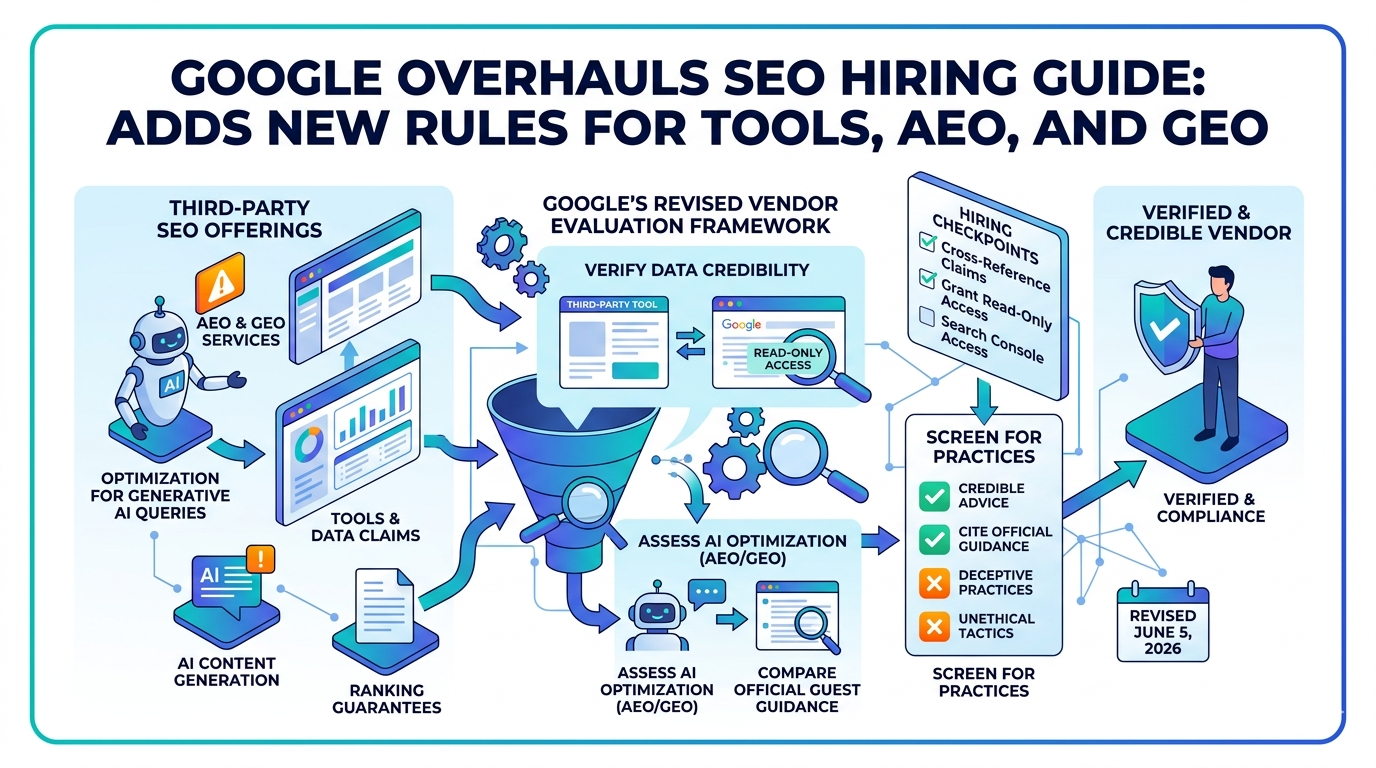 Google Overhauled Its SEO Hiring Guide and Added New Rules for Third-Party Tools, AEO, and GEO Services