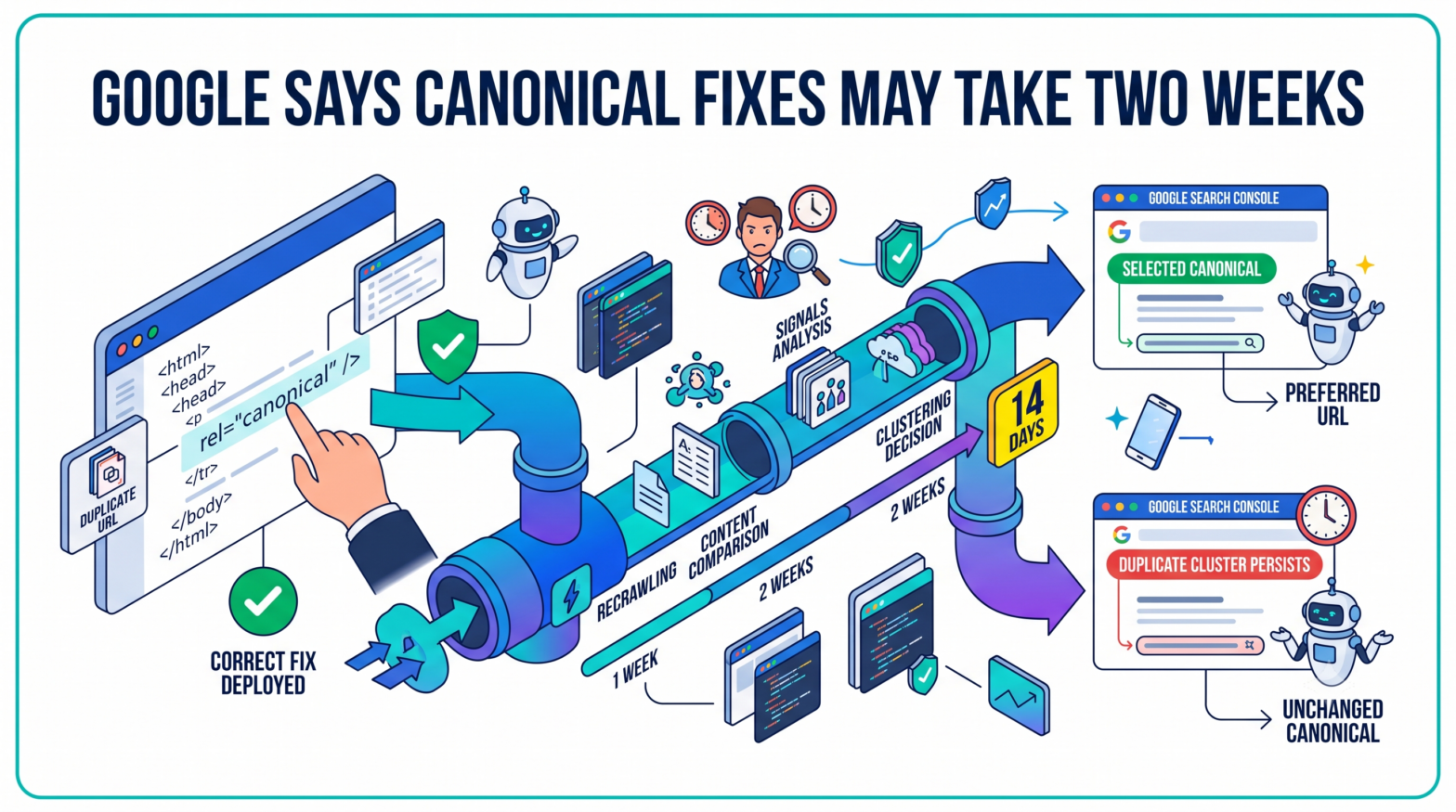 Google Says Canonical Fixes May Take Two Weeks