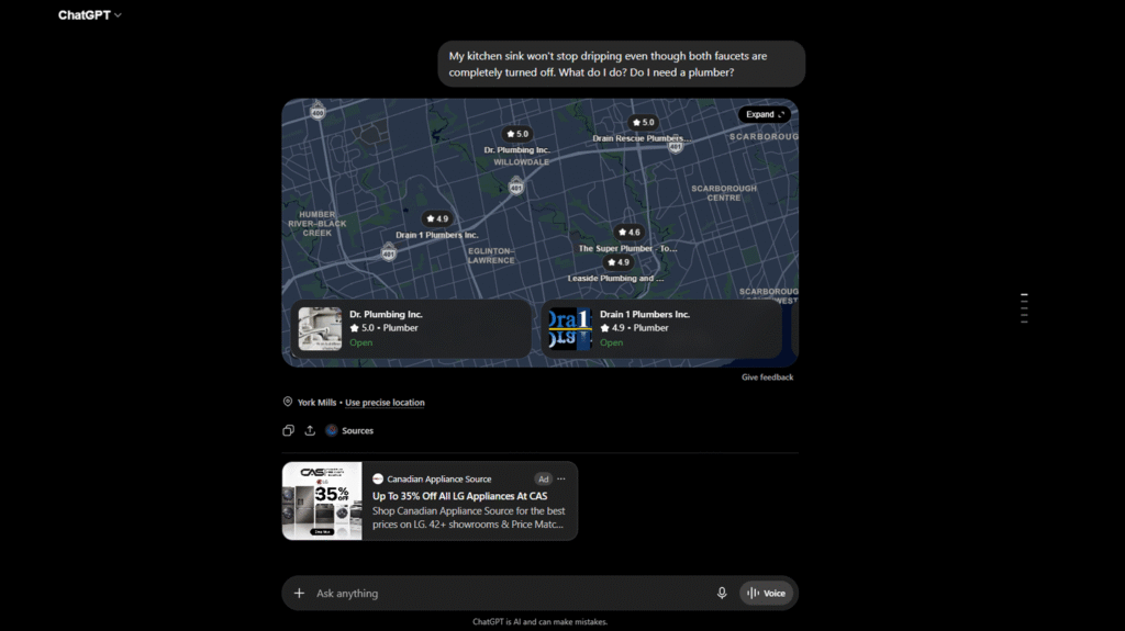 ChatGPT ads