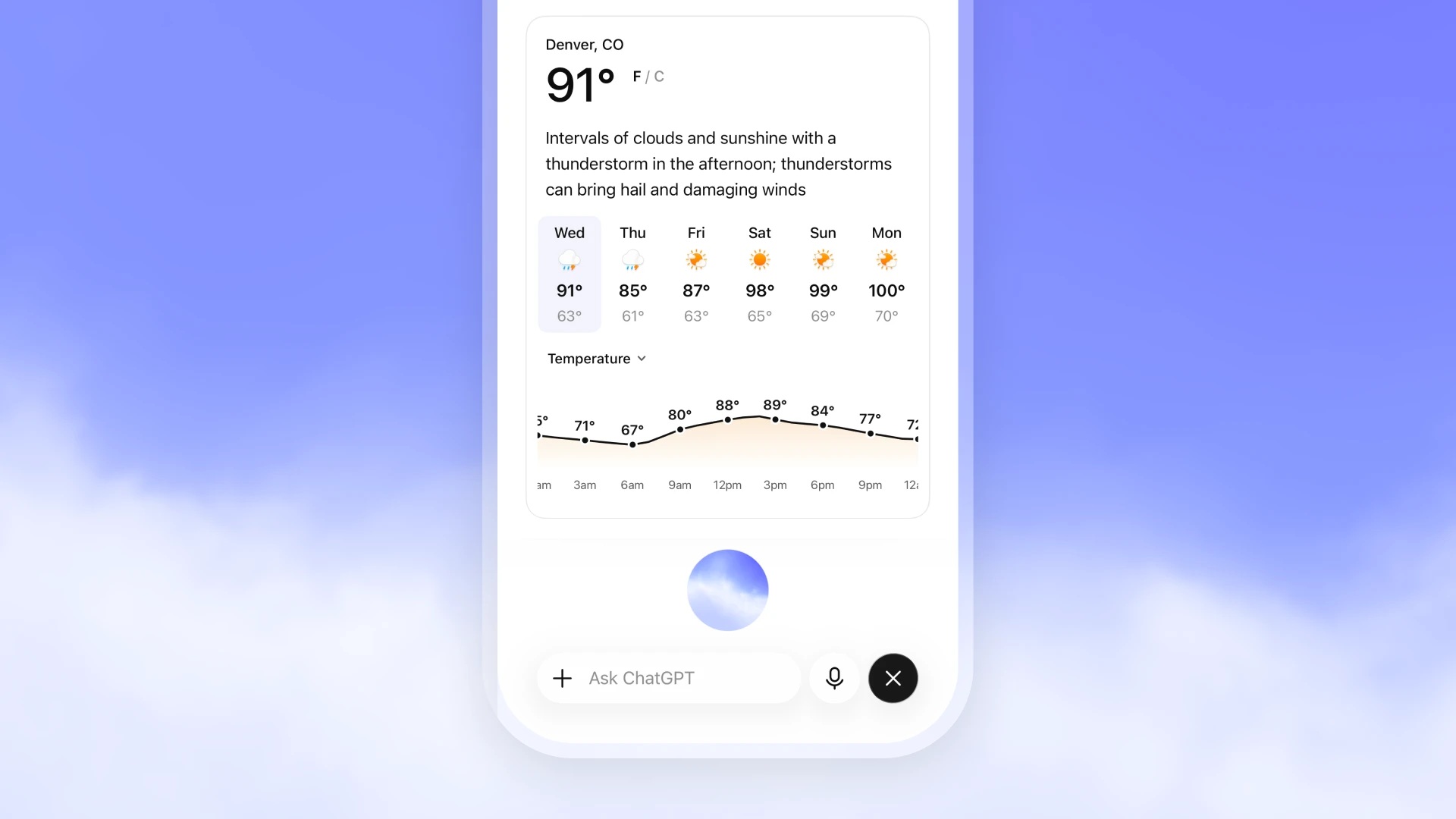 GPT Live Visual Answer Weather